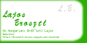 lajos brosztl business card